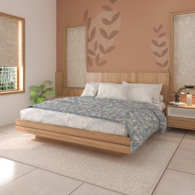 Affordable Luxury Interior Design in bekal by lavorofeliz interiors bangalore- bedroom design 2